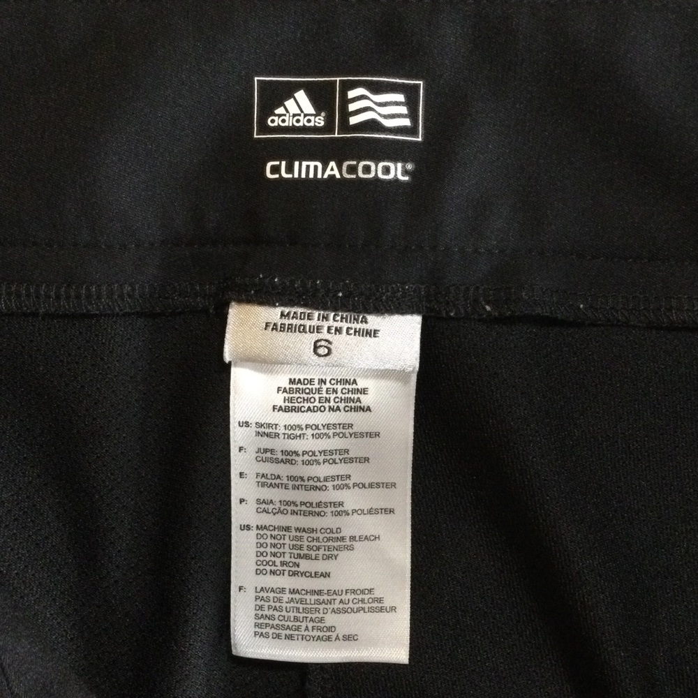 Adidas Climacool Skort Skirt Golf Black Sport Tennis Athletic Active 6 - Picture 7 of 11